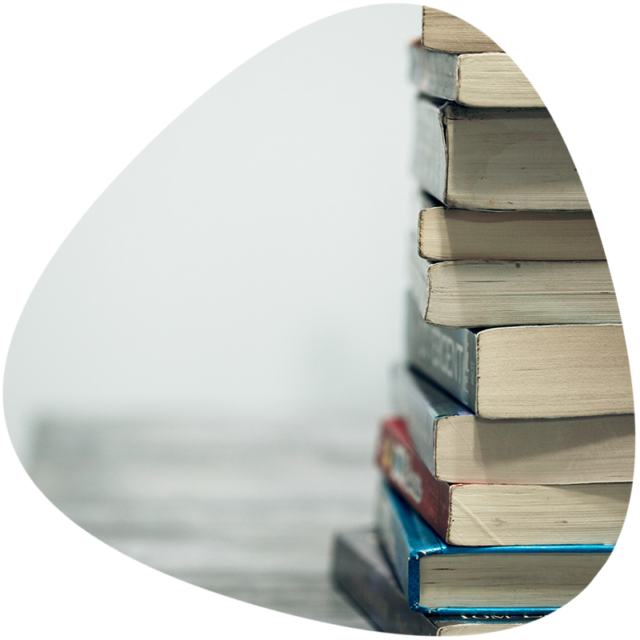 Books stacked on top of each other
