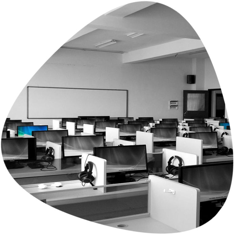 Empty room with computers